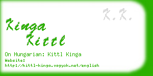 kinga kittl business card